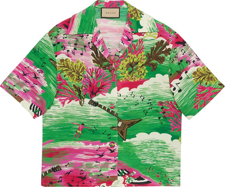 Gucci Printed Silk Bowling Shirt – Vintage by Misty