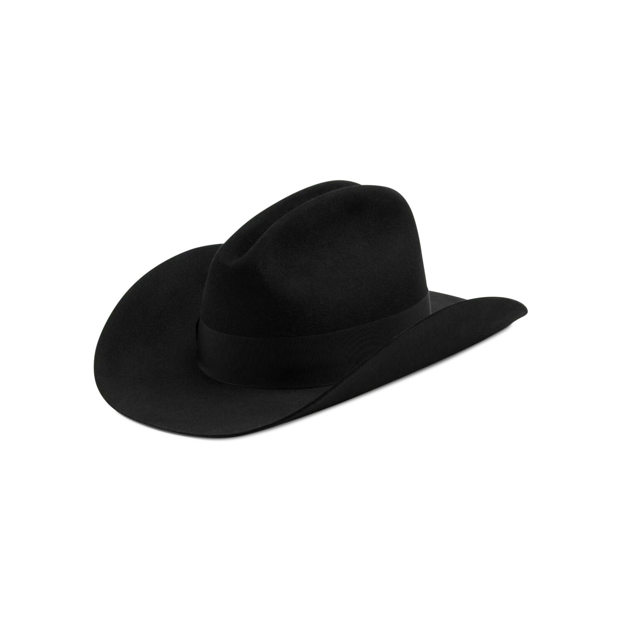 Size l Gucci Wide Brimmed Felt Fedora With Double G Black Black