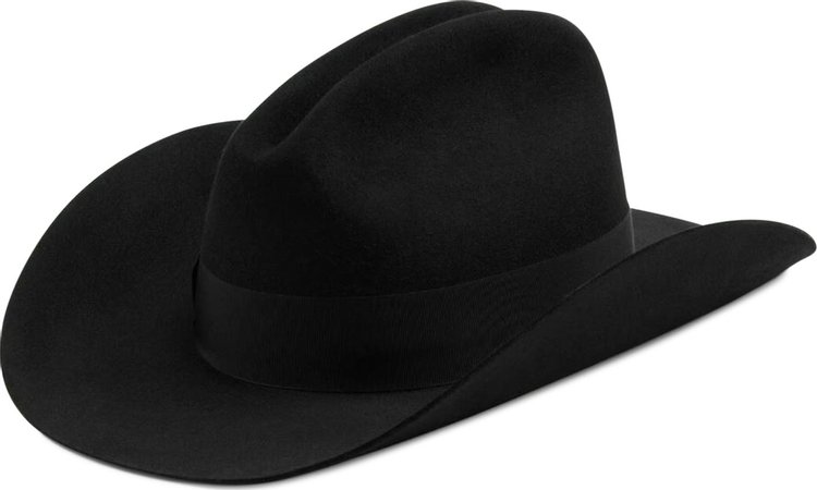Gucci Wide-Brimmed Felt Fedora With Double G 'Black/Black'