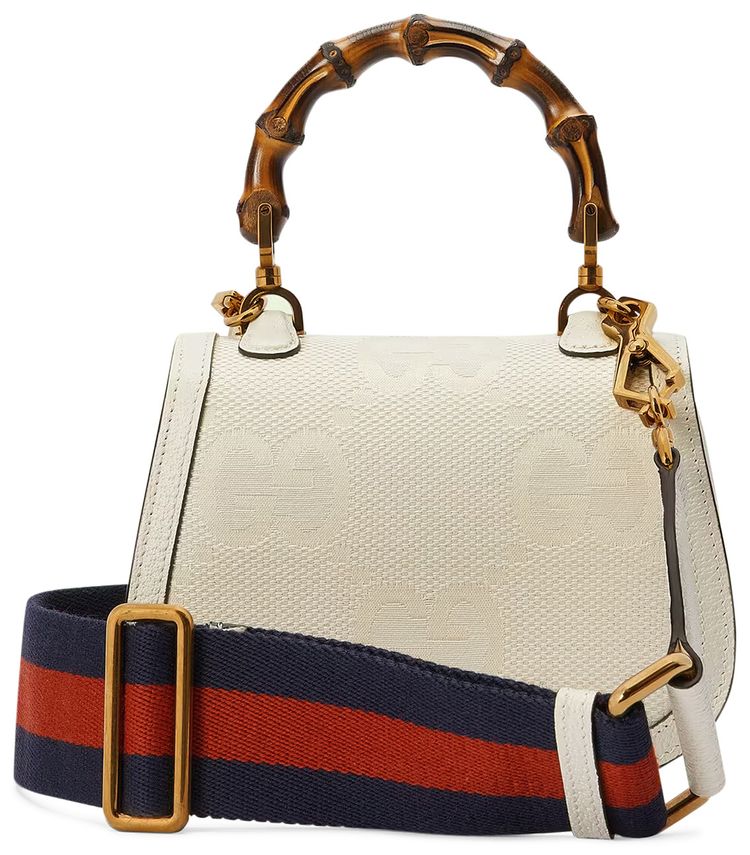 Gucci Bamboo 1947 Jumbo GG Mini Bag Off White
