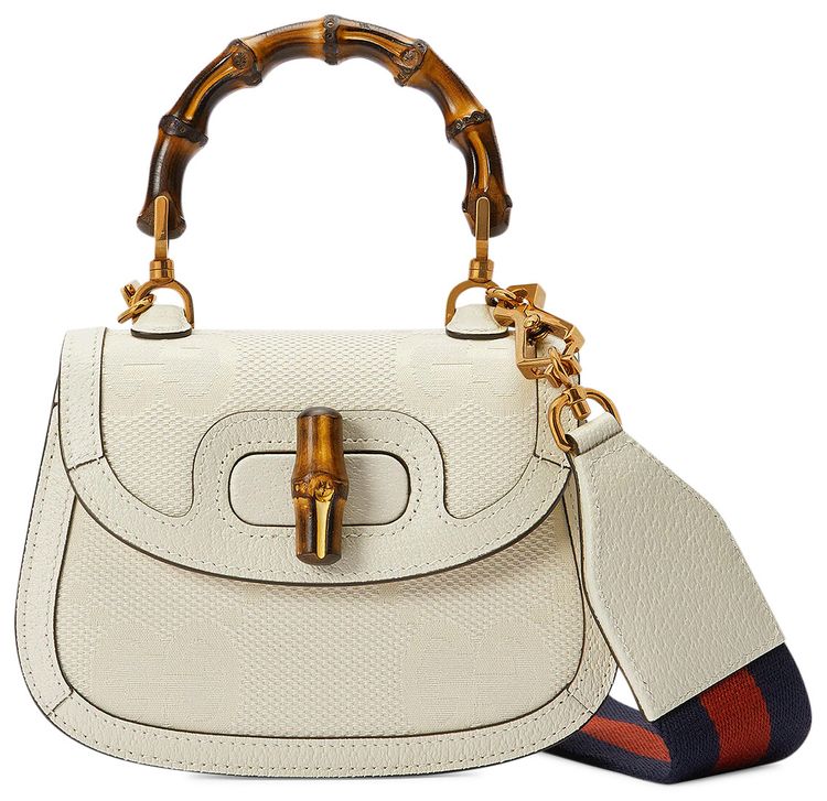 Gucci Bamboo 1947 Jumbo GG Mini Bag Off White