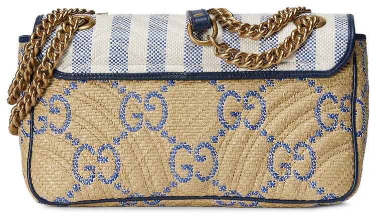 Gucci Marmont Matelasse Shoulder Bag BeigeBlue