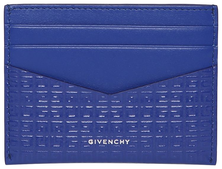 Givenchy Card Holder In 4G Leather Ocean Blue