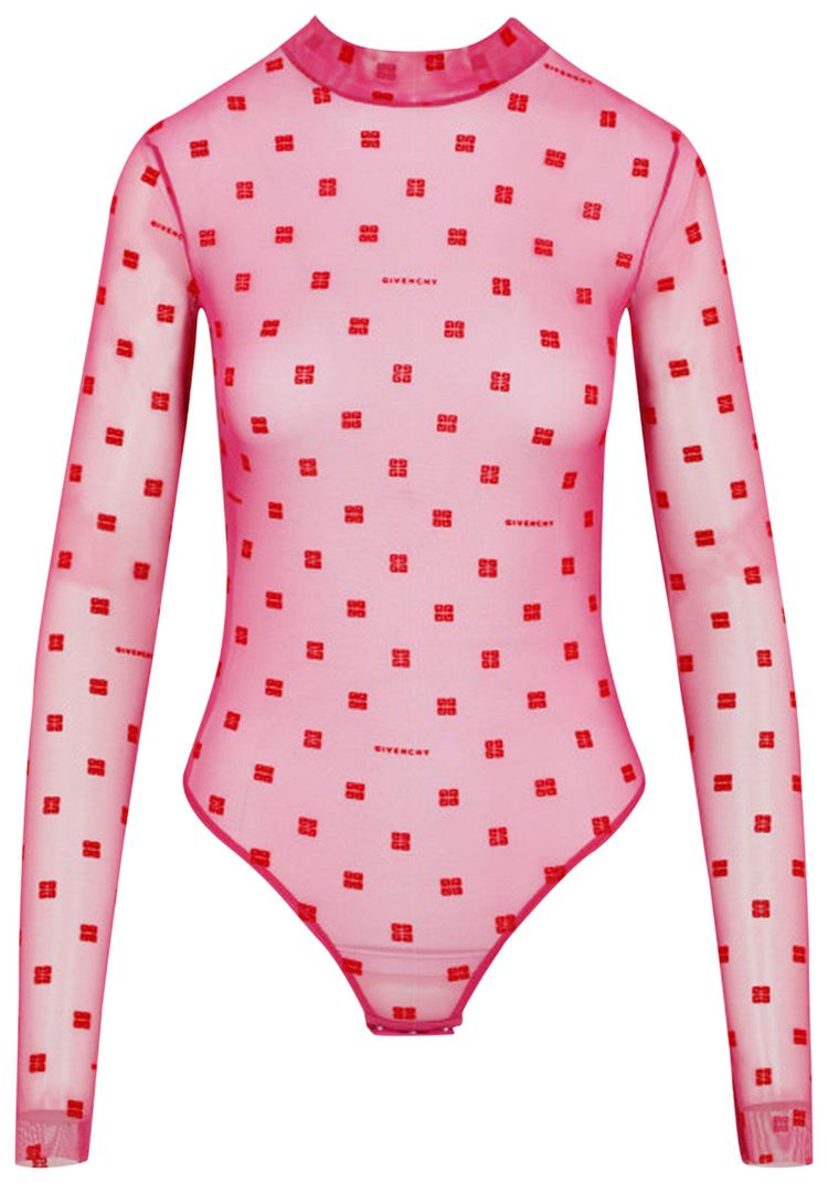 Givenchy Jacquard Bodysuit PinkRed