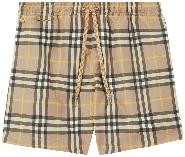 Burberry Check Print Swim Shorts Truffle
