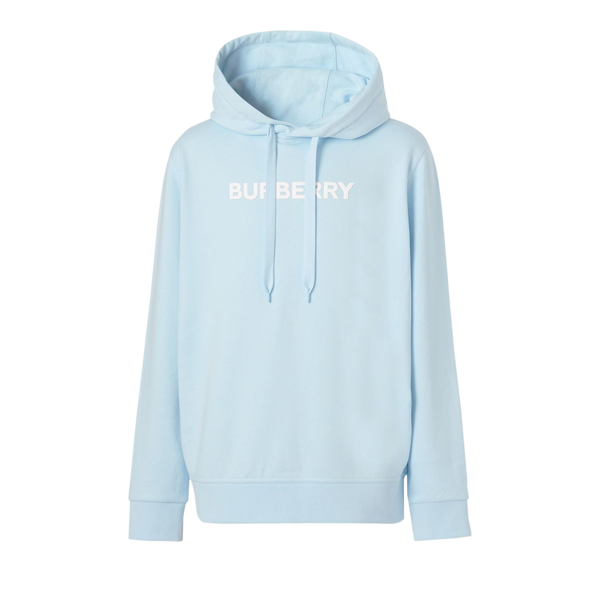 【Burberry Blue Label】ファー付きホワイトパーカー 洗える】BURBERRY バーバリーブルーレーベル タヌキファー フード付き