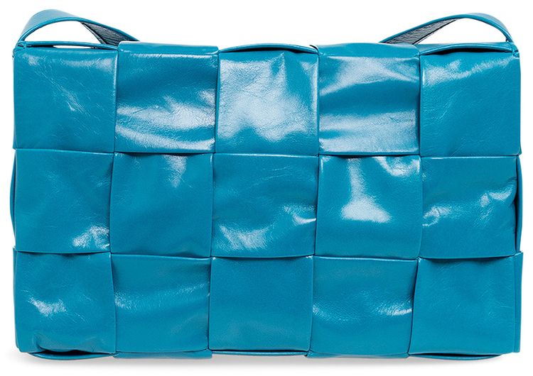 Bottega Veneta Cassette Small Shoulder Bag BlueSilver