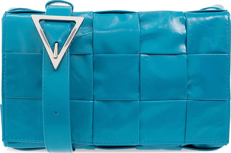 Bottega Veneta Cassette Small Shoulder Bag 'Blue/Silver'