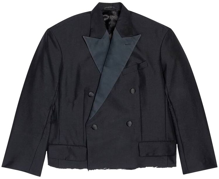 Balenciaga Cropped Blazer Black