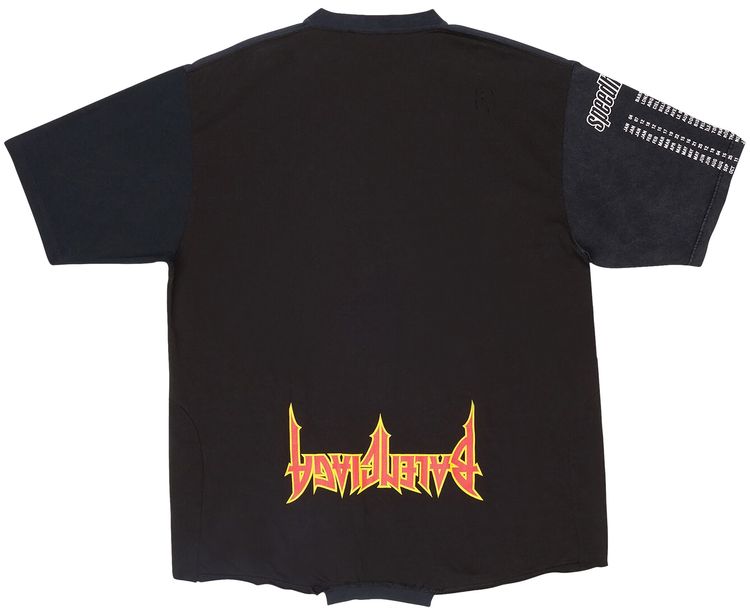 Balenciaga Upside Down T Shirt Mix Of Black