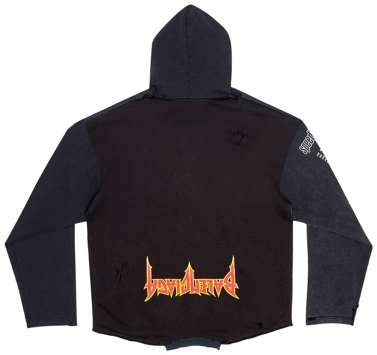 Balenciaga Upside Down Hoodie Mix Of Black