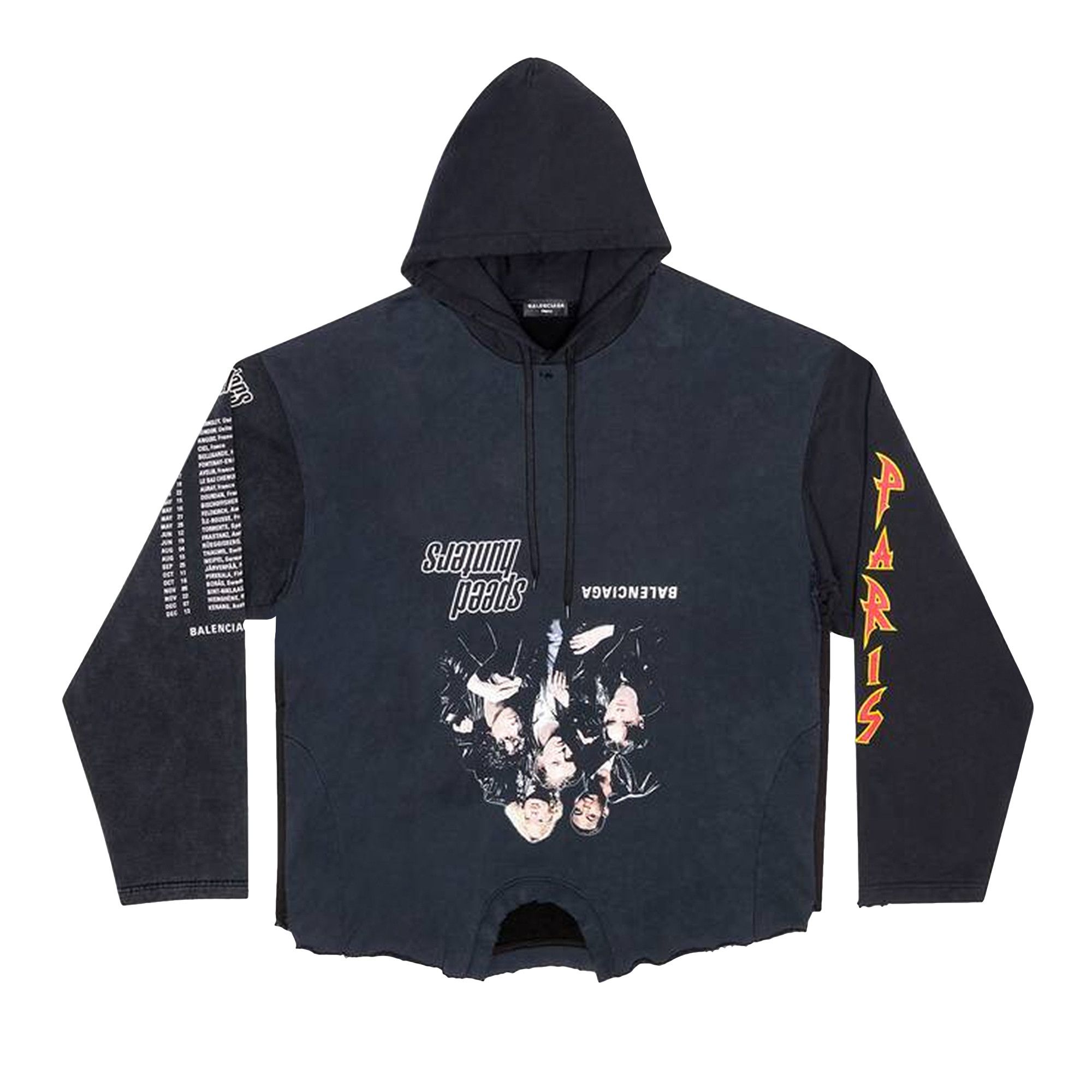 Buy Balenciaga Upside Down Hoodie Mix Of Black 698156 TMVD1 1000 GOAT