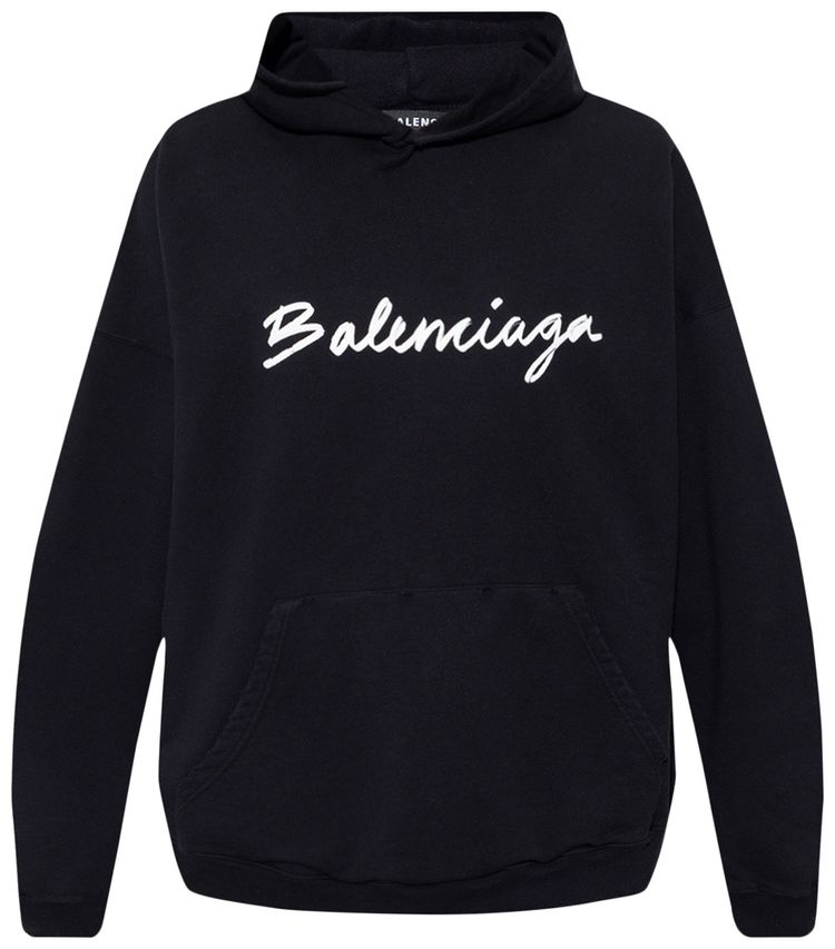 Balenciaga Wide Fit Hoodie BlackWhite