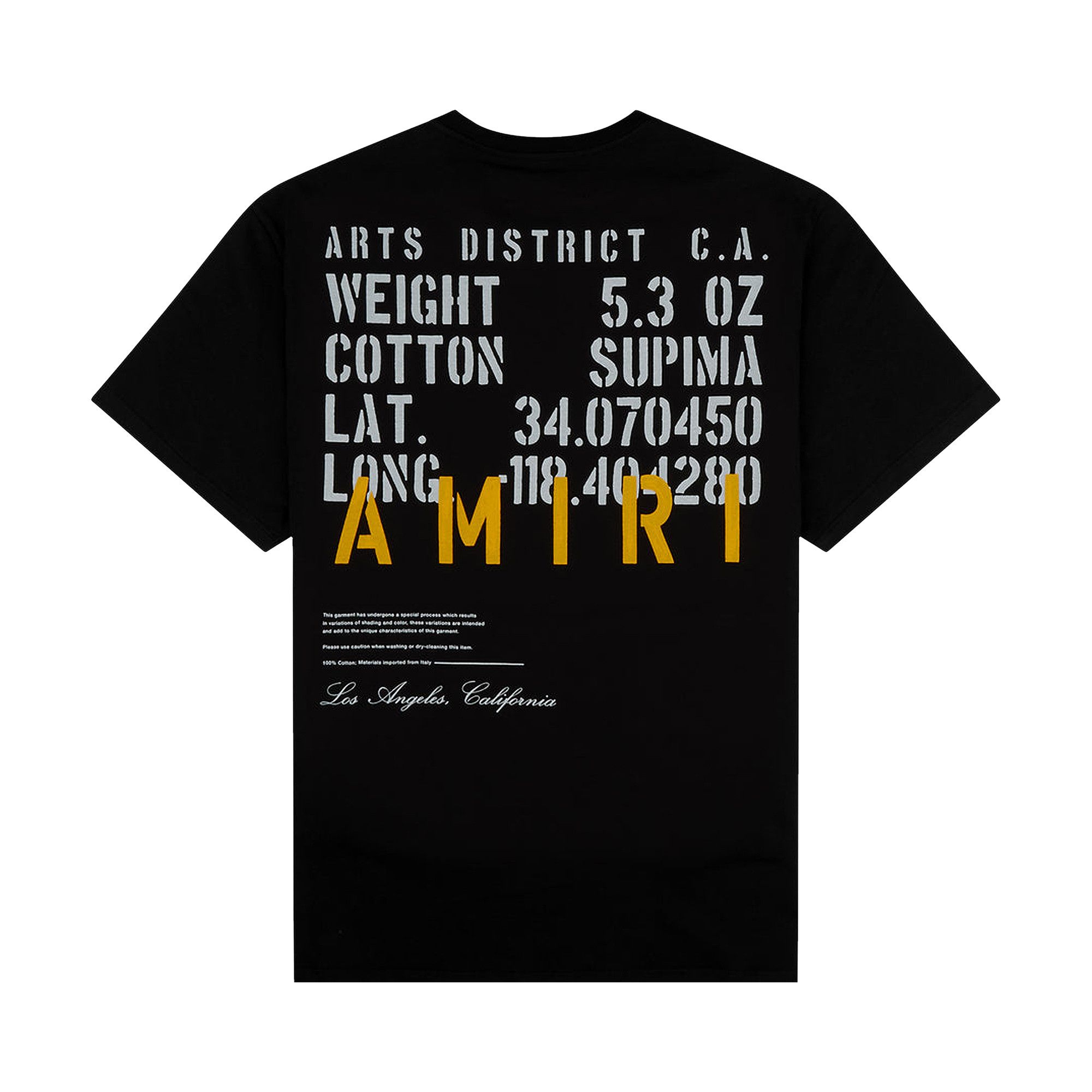 Buy Amiri Military Specs Stencil Tee 'Black' - PF22MJG002