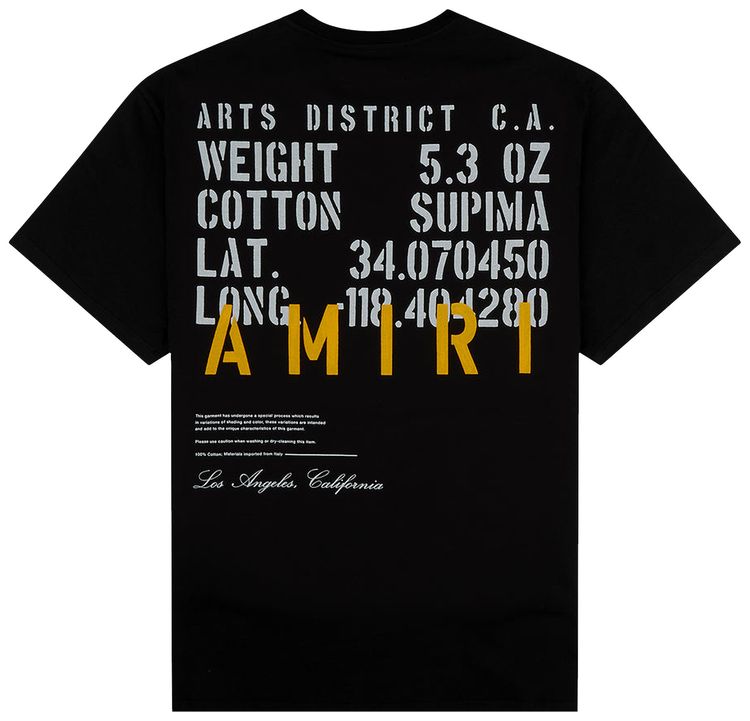 Amiri Military Specs Stencil Tee Black