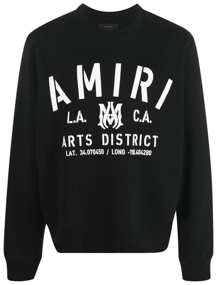 Amiri Stencil Crew Black