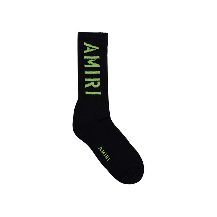 Amiri Stencil Socks BlackLime