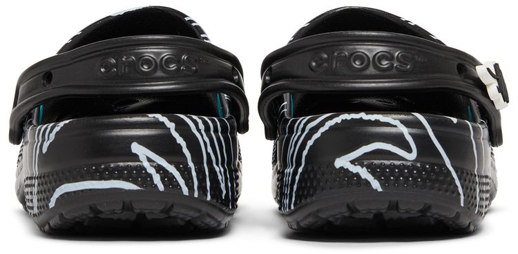 Ron English x Crocs Classic Clog Party Animals   Zebra Black