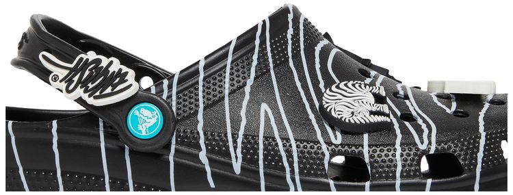 Ron English x Crocs Classic Clog Party Animals   Zebra Black