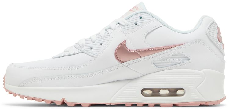 Nike Air Max 90 Leather GS White Pink Glaze