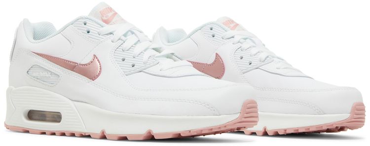 Nike Air Max 90 Leather GS White Pink Glaze