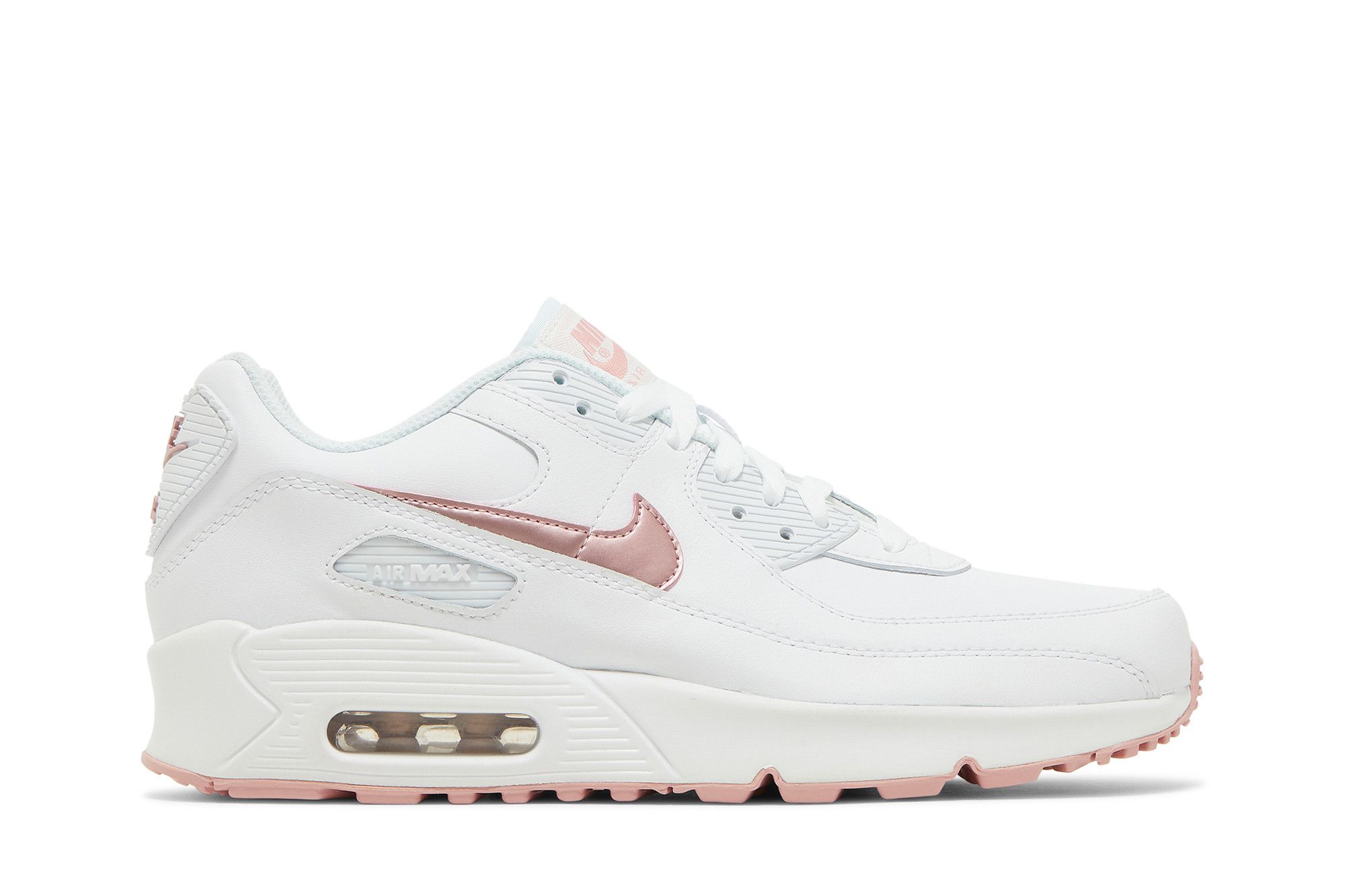 Air max 90 on sale white and rose gold
