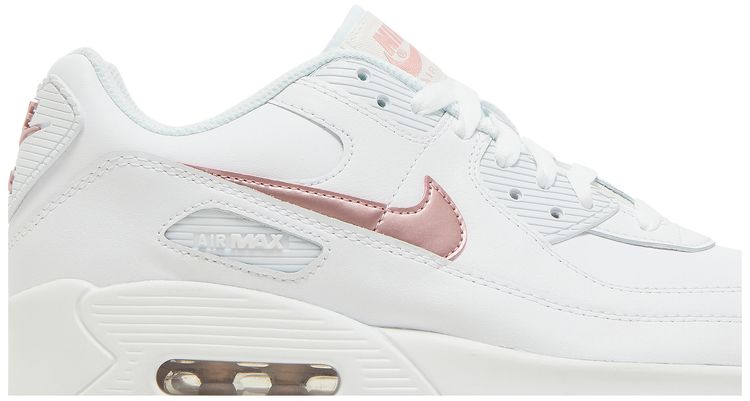 Nike Air Max 90 Leather GS White Pink Glaze