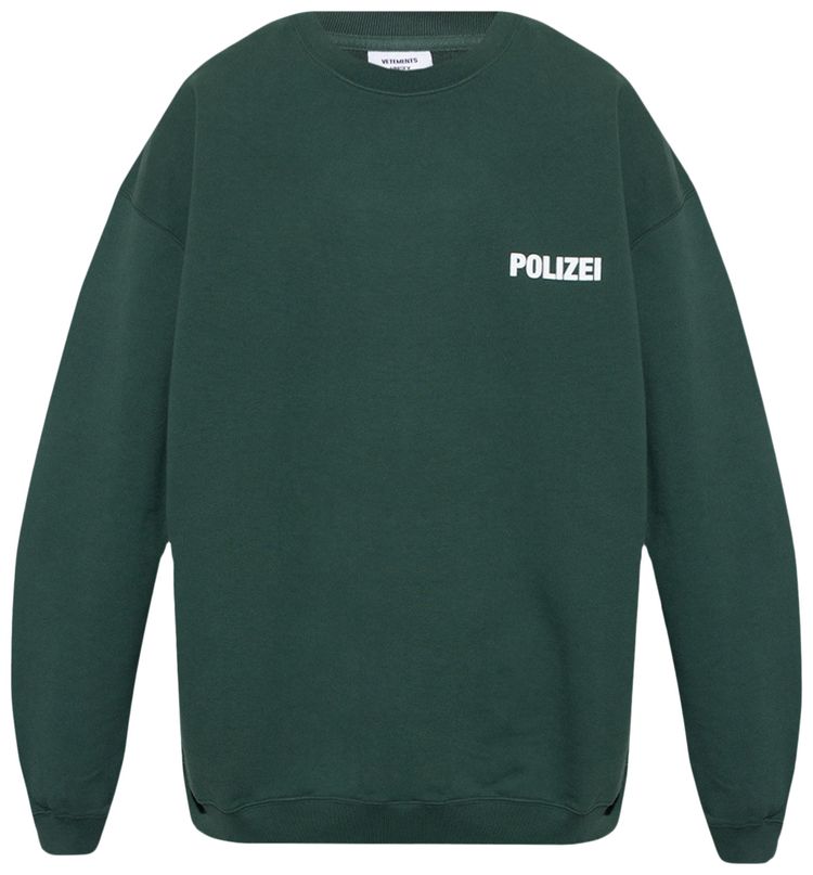 Vetements Polizei Sweatshirt Police Green
