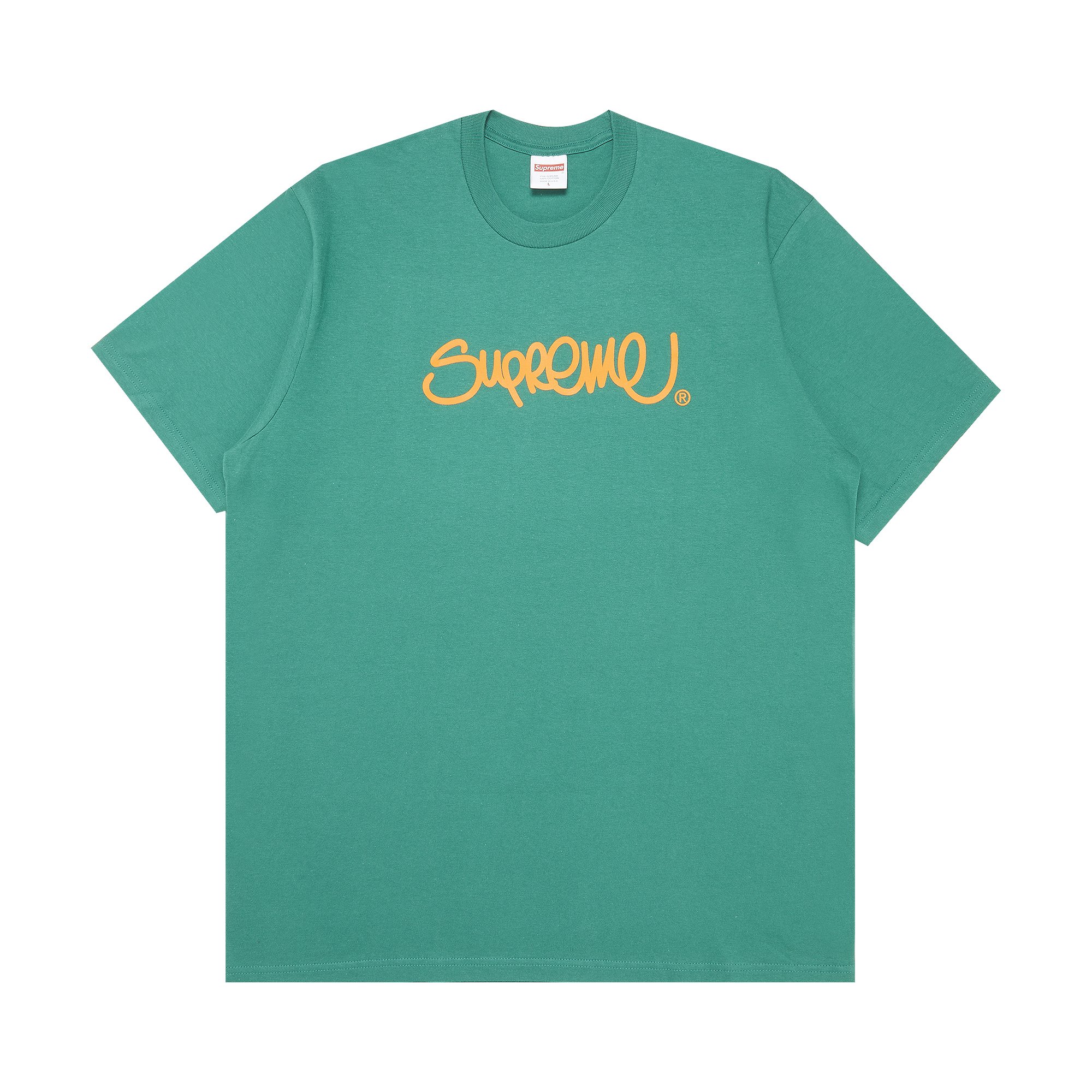 Buy Supreme Handstyle Tee 'Light Pine' - SS22T74 LIGHT PINE | GOAT