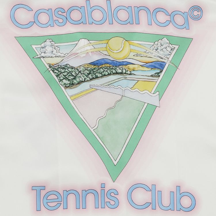 Casablanca Printed Short Sleeve Slik Shirt Reve De Tennis