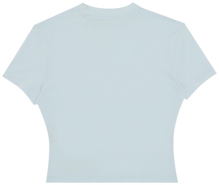 Heron Preston Short Sleeve Baby Tee Flaming Skull Baby Blue