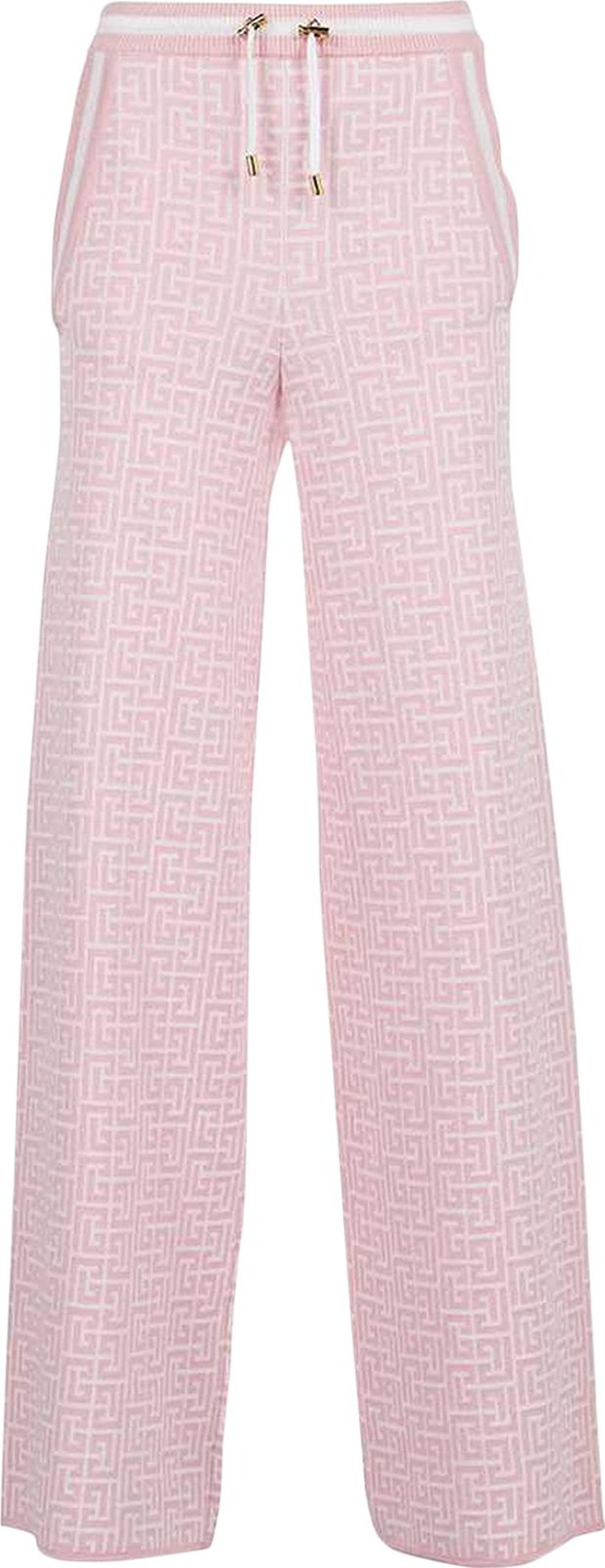 Balmain Drawstring Palazzo Trousers 'Pink'