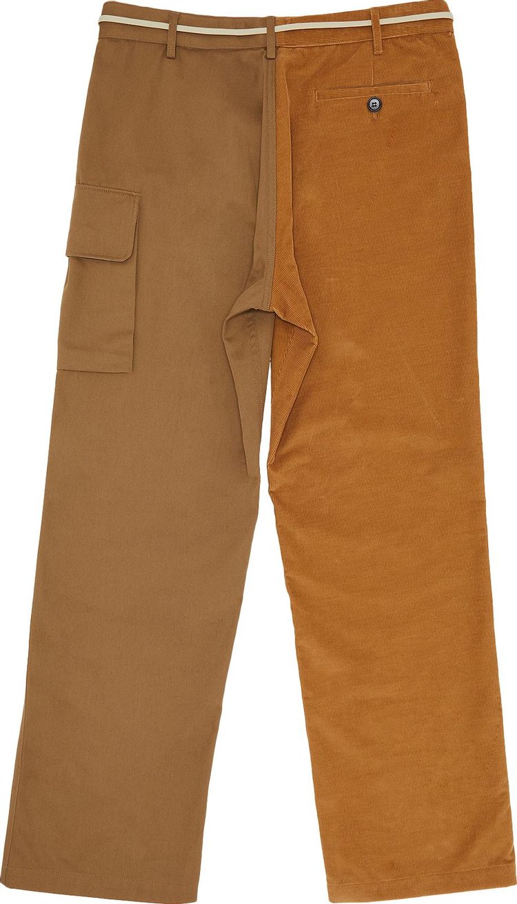 Marni Colorblock Lace Trousers Hazelnut