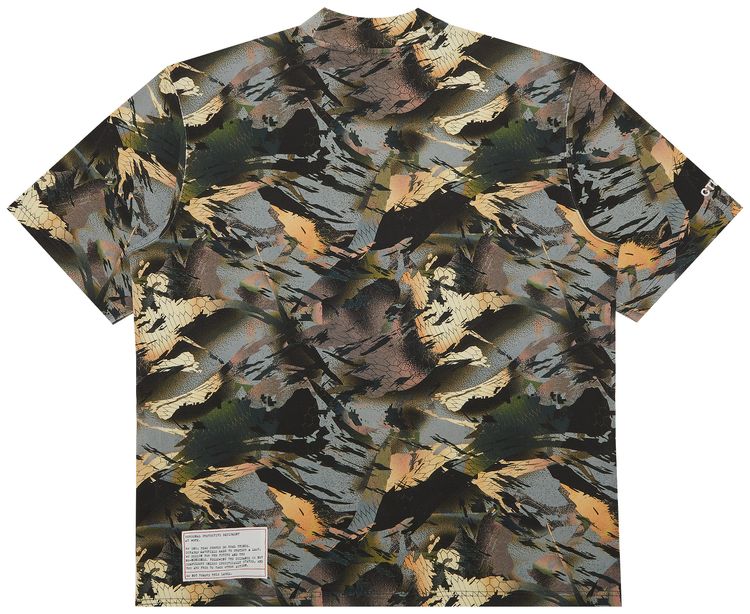 Heron Preston Short Sleeve Turtleneck Camo GreenWhite