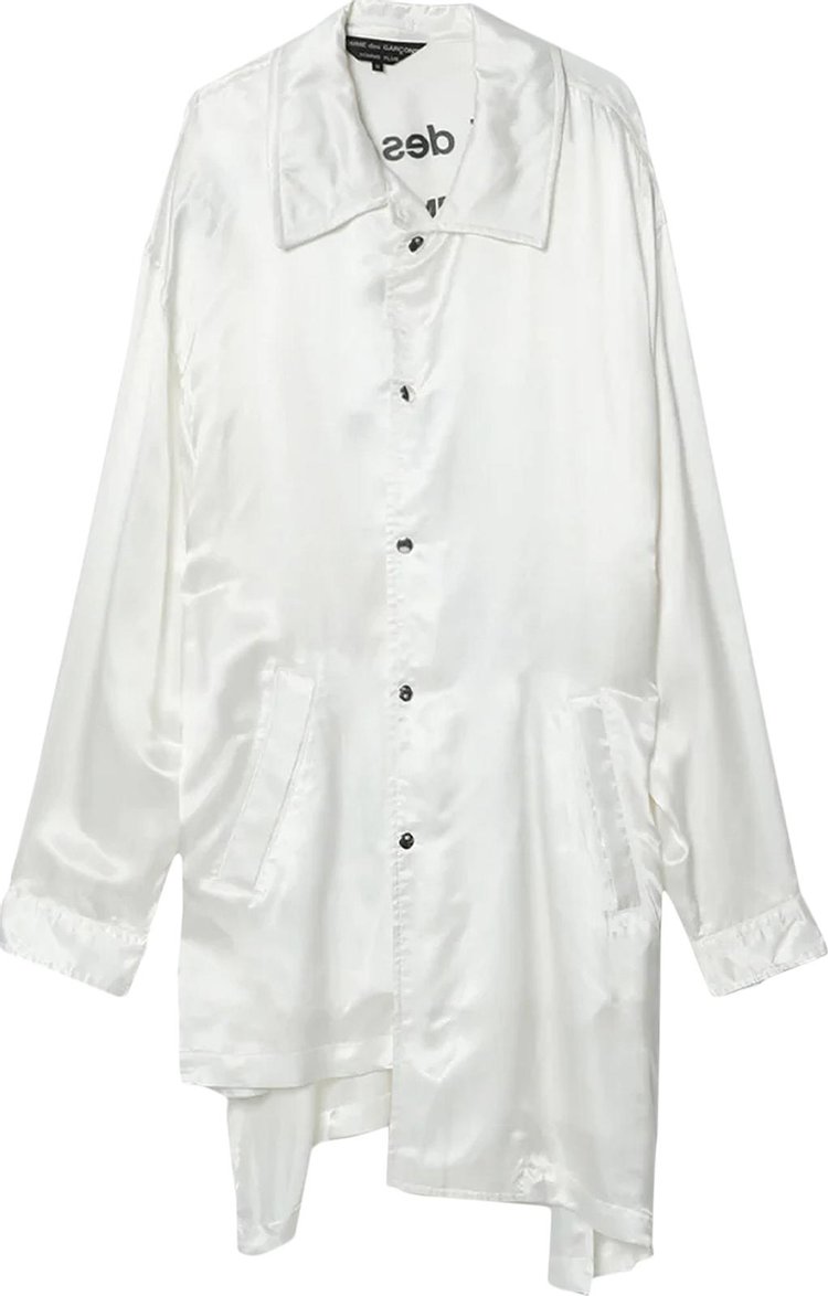 Comme des Garçons Homme Plus Assymetric Rose Print Shirt 'White'