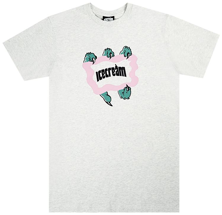 Icecream Monstar Tee Light Heather Grey