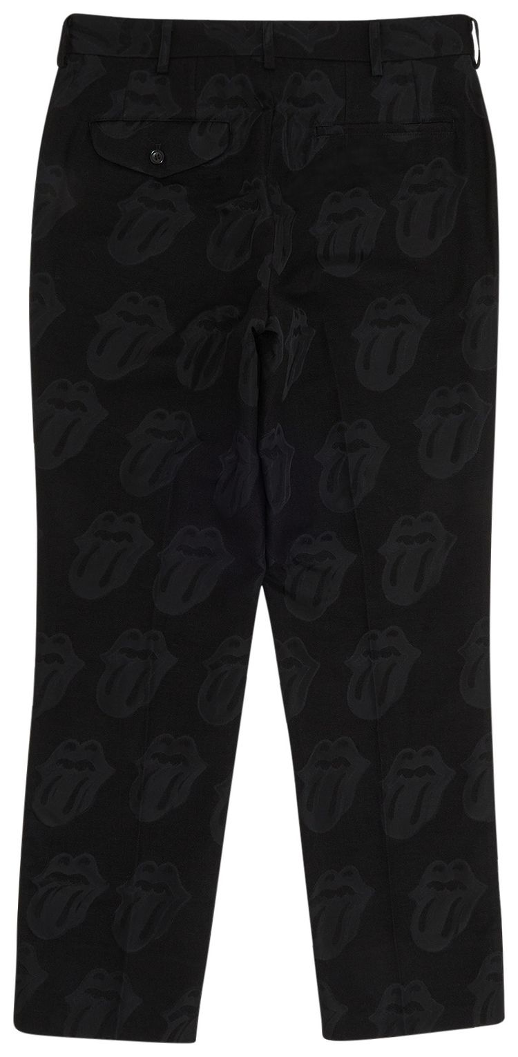 Comme des Garcons Homme Plus The Rolling Stones Tongue Trousers Black