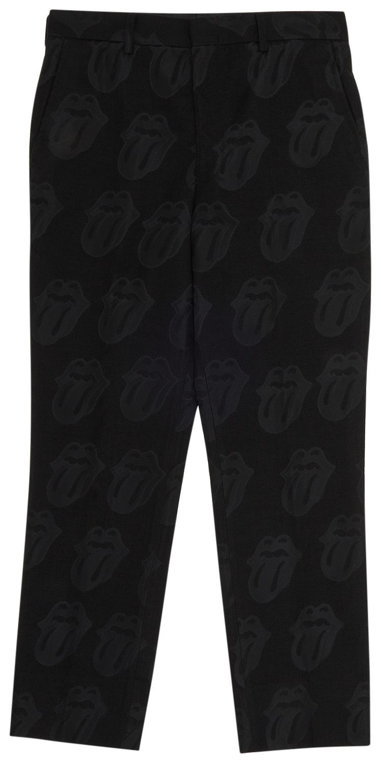 Comme des Garcons Homme Plus The Rolling Stones Tongue Trousers Black