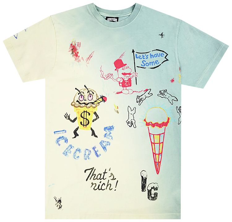 Icecream Mount Drawmore Short Sleeve Knit Warm Apricot