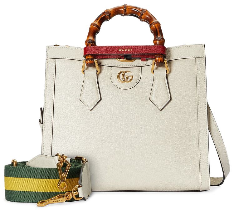 Gucci Diana Small Tote Bag White