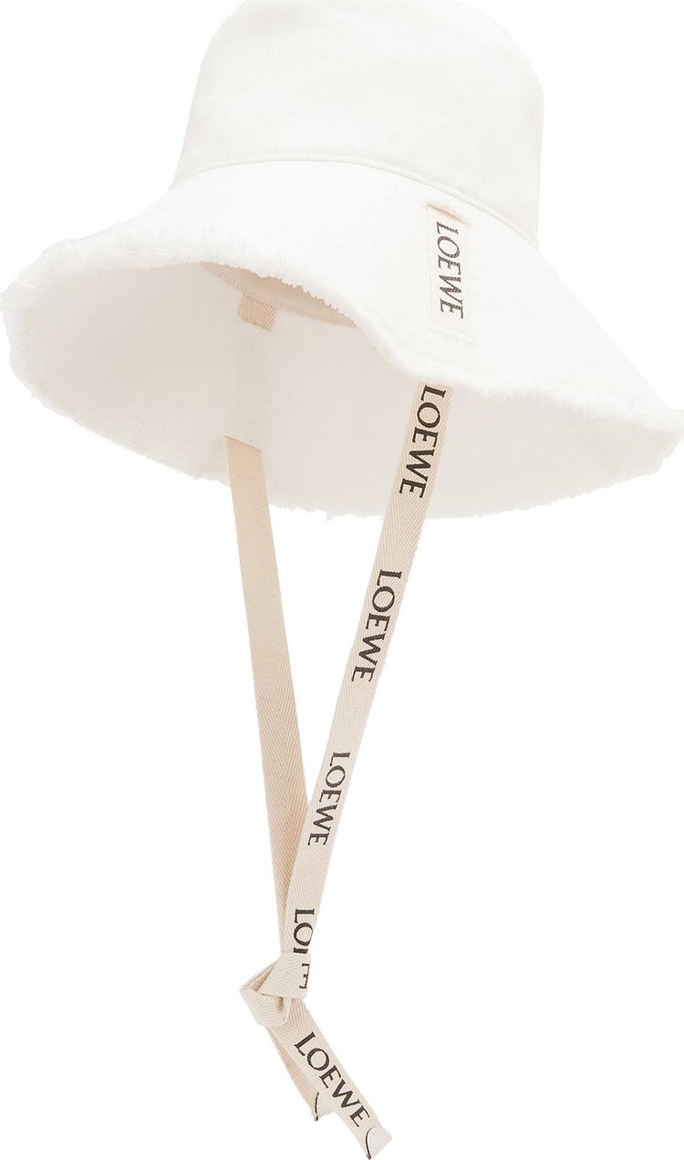 Loewe Fisherman Frayed Hat Soft White