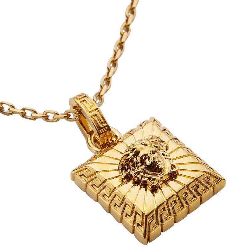 Versace Medusa Square Necklace Gold