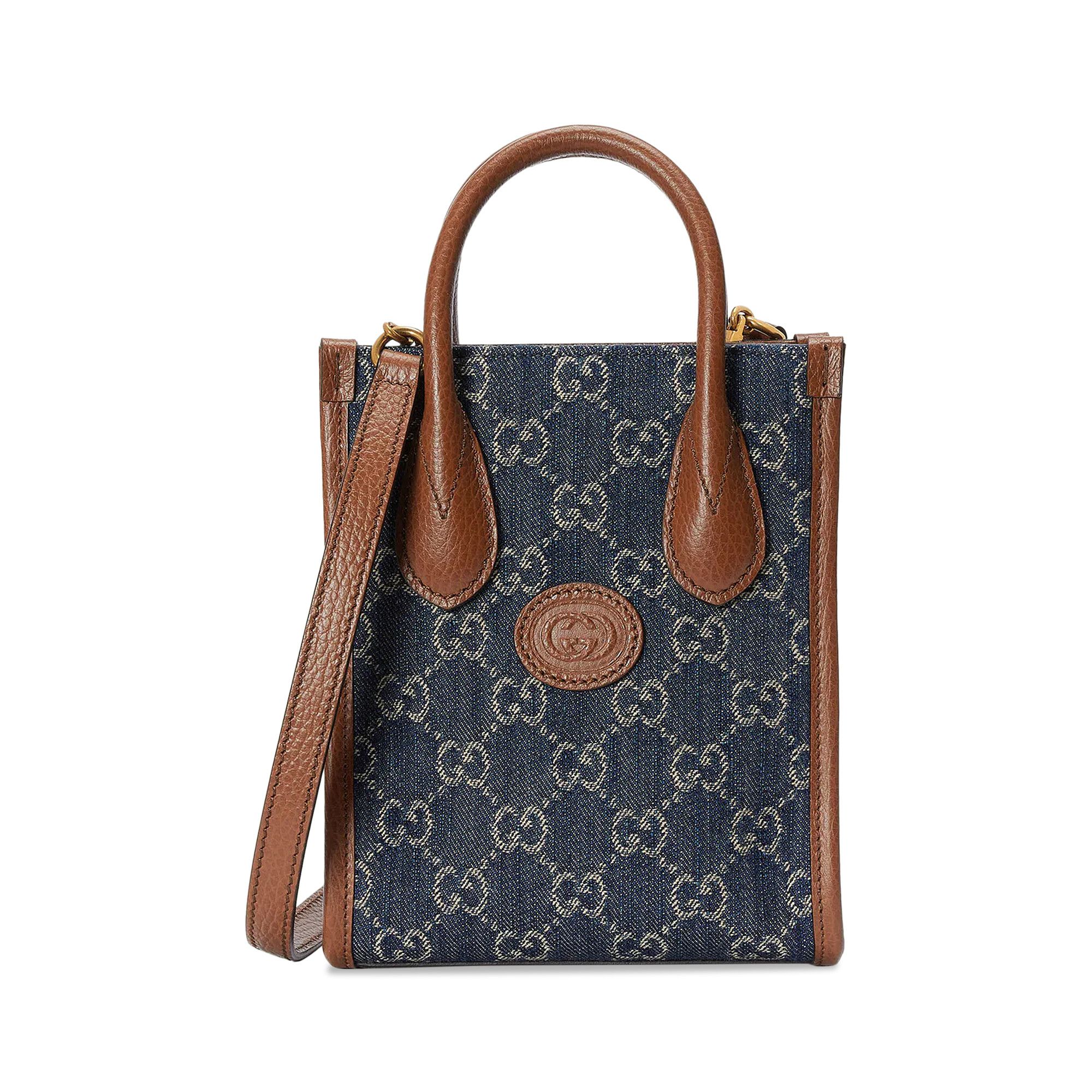 Buy Gucci Mini Tote Bag With Interlocking G 'Blue/Ivory