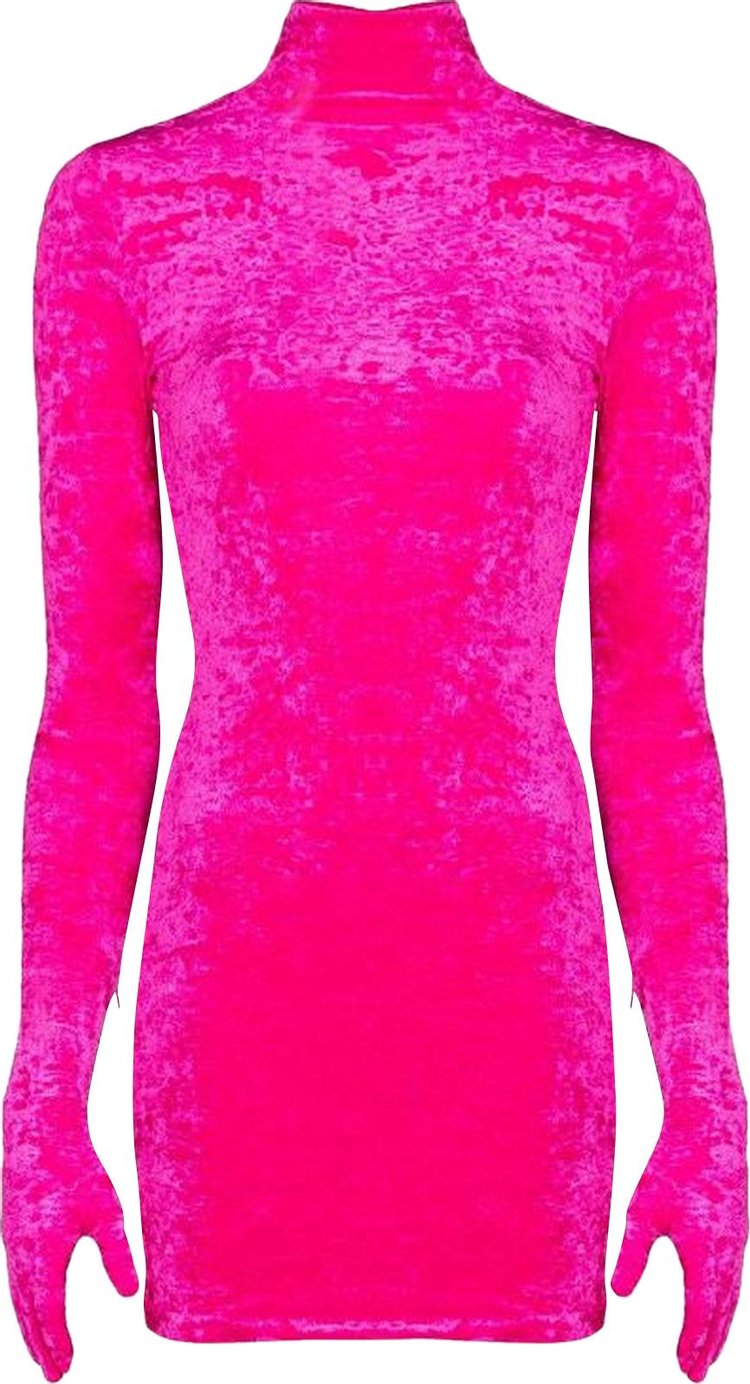 Vetements Velvet Styling Dress With Gloves 'Pink'