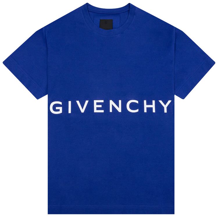 Givenchy Classic Fit Bonded T Shirt Ocean Blue