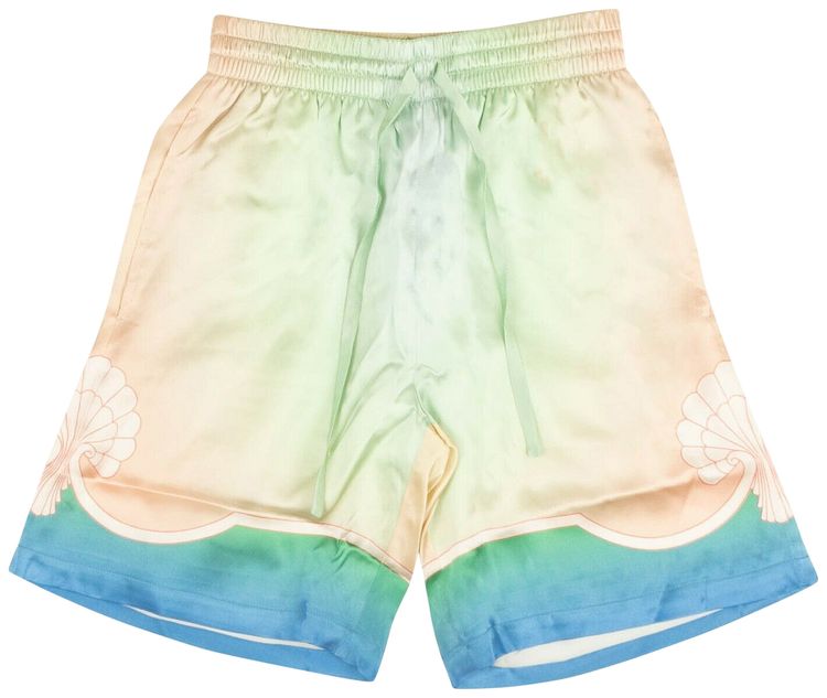 Casablanca Printed Silk Shorts Lucid Dream