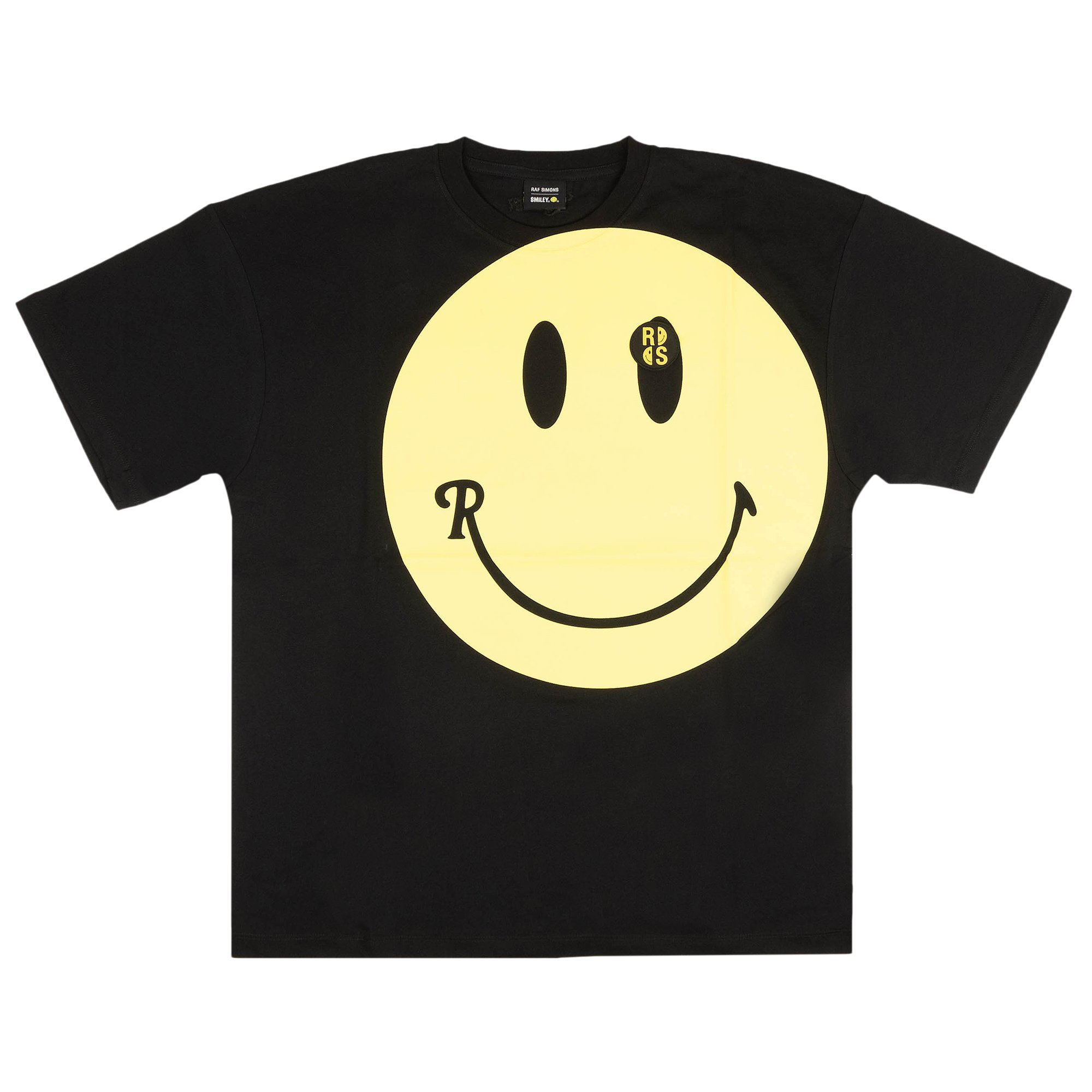 Buy Raf Simons Big Fit T-Shirt With Large Smiley Print 'Black