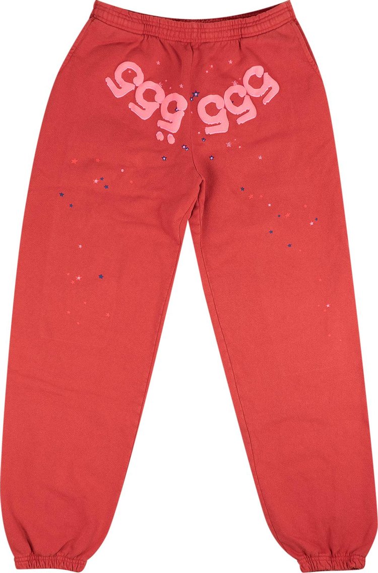 Sp5der Number 555 Sweatpants 'Red