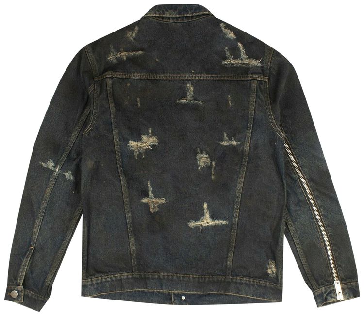 424 Ripped Denim Jacket Black