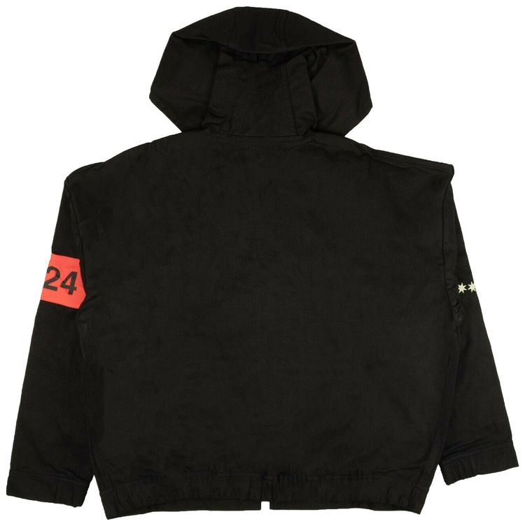 424 Vintage Wash Hooded Jacket Black